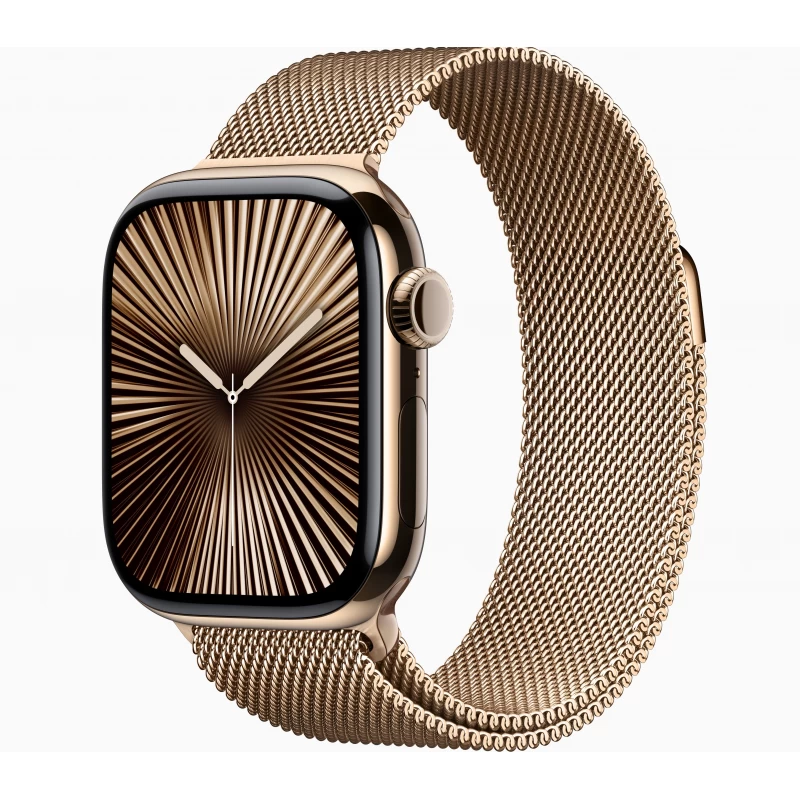 Смарт часы Apple Watch Series 10 46 мм, Gold Titanium, Stainless Steel Milanese Loop купить