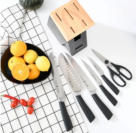 Набор ножей 7 пр. в деревянной подставке FISSMAN доставка