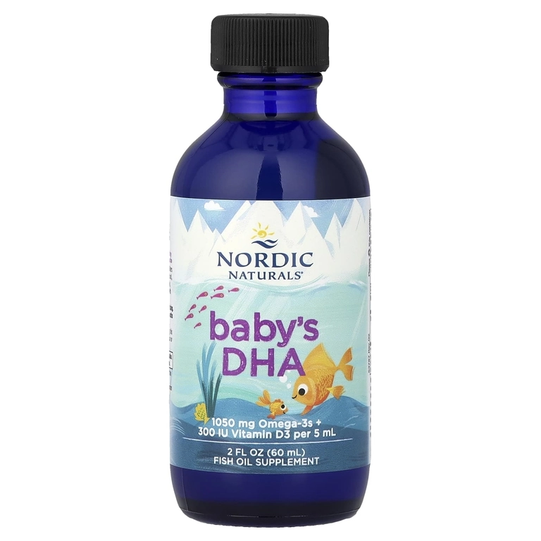 Nordic Naturals Baby&rsquo;s DHA chaqaloqlar uchun suyuq DHA vitamin D3 bilan, 60 ml (53787) O'zbekistonda