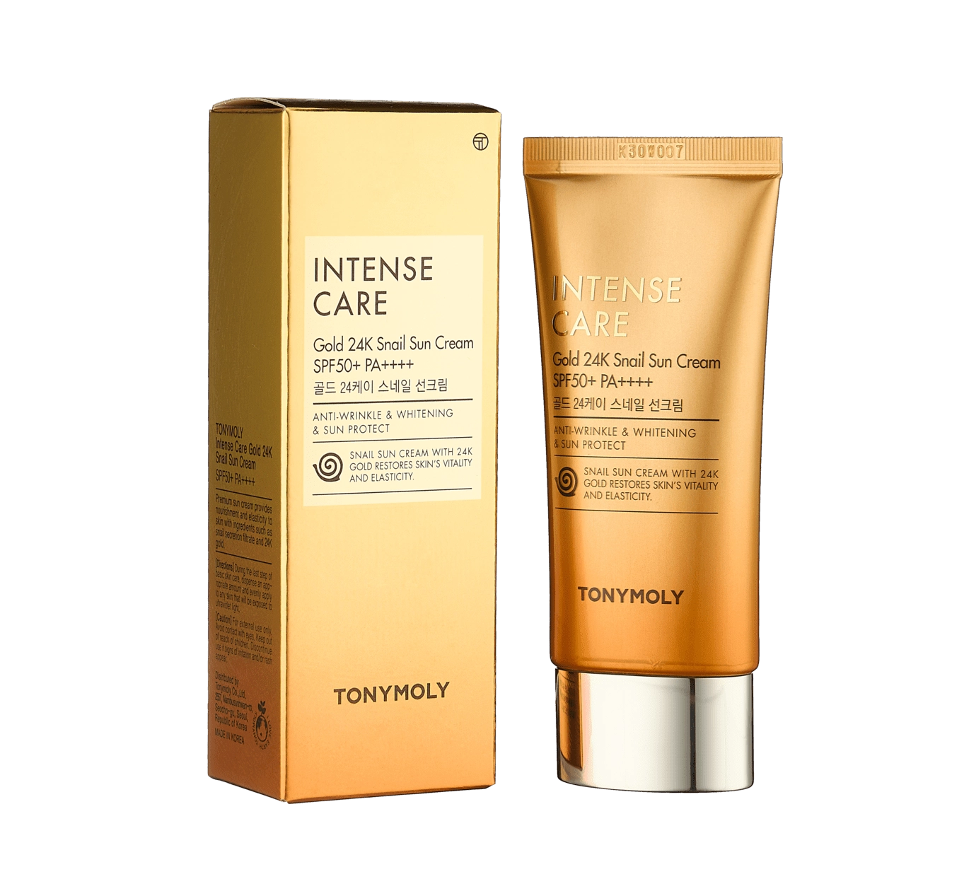 INTENSE CARE GOLD 24K SNAIL SUN CREAM 50ML quyoshdan himoya qiluvchi kremi sotib olish
