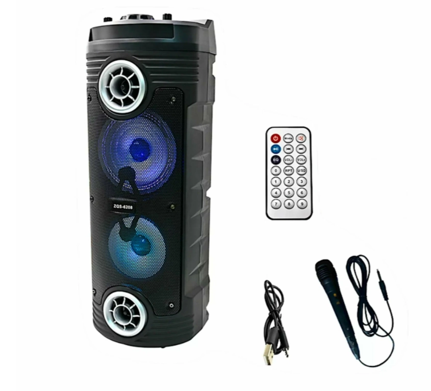 Sing-e ZQS6208 qora portativ kolonkasi + mikrofon sotib olish