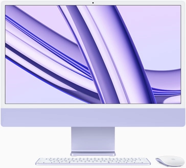 Моноблок Apple iMac 24 4K, M3 (8 ядер) 16/1TB (silver, yellow, orange, pink, purple, green, blue) в Узбекистане