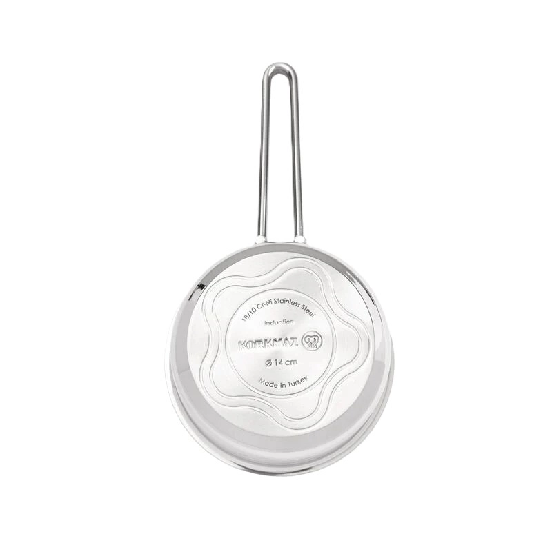 Кастрюля-соусник Alfa 14 см 1 л, нержавеющая сталь, многослойное капсульное дно (A1015) , Silver в Узбекистане