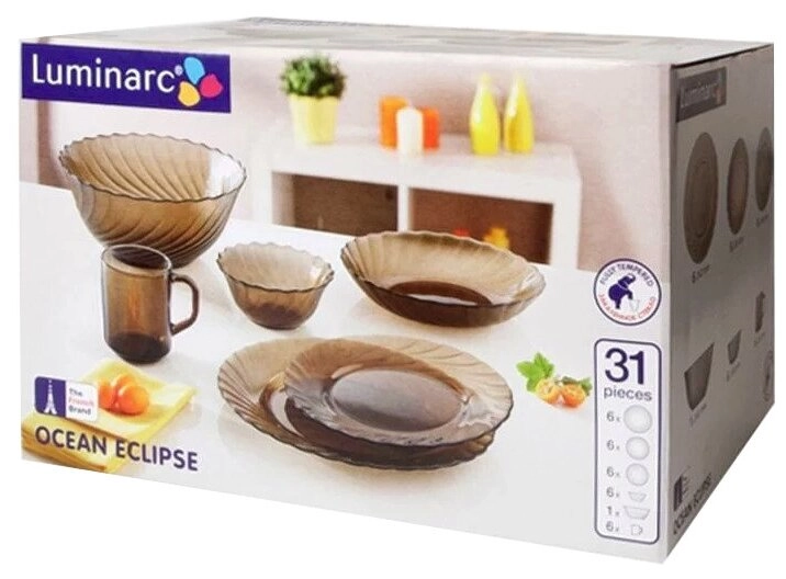 Столовый сервиз Luminarc Ocean Eclipse 31 предметов (L5109) цена
