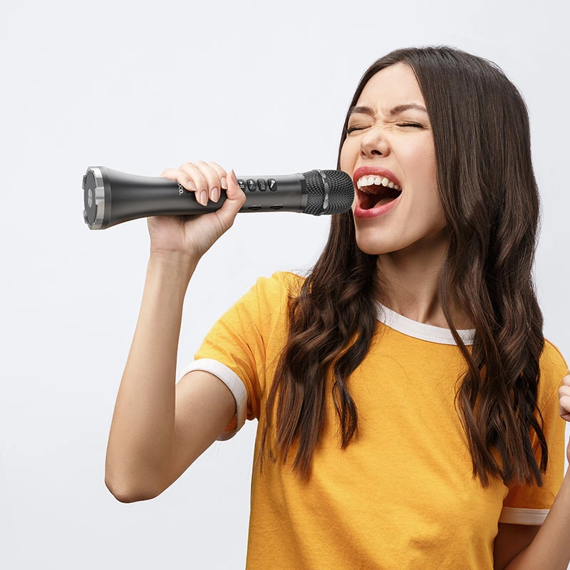 Hoco BK9 simsiz karaoke mikrofoni , Black onlayn