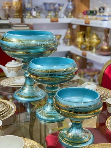 KIBELE meva va konfet idishlari to‘plami (13 buyumli, moviy) sotib olish