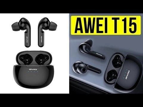 Беспроводные наушники Awei T15, черные недорого