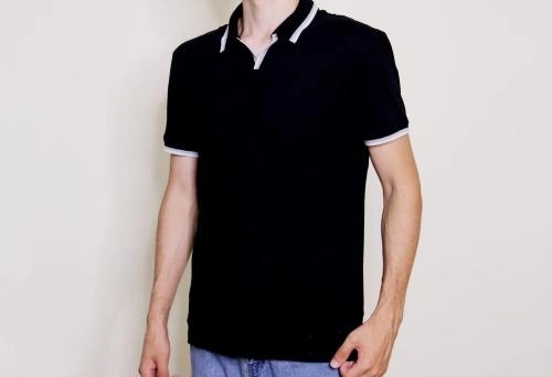 Мужская футболка-поло YSK (чёрный) в Узбекистане