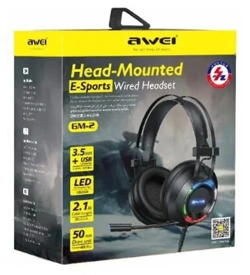 Компьютерная гарнитура Awei GM-2 черный недорого