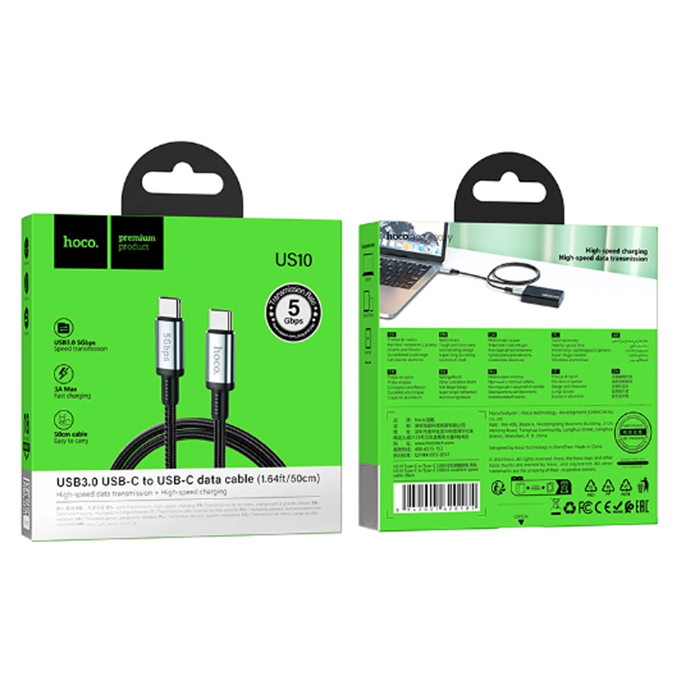Hoco US10 Type-C/Type-C 50cm kabeli arzon