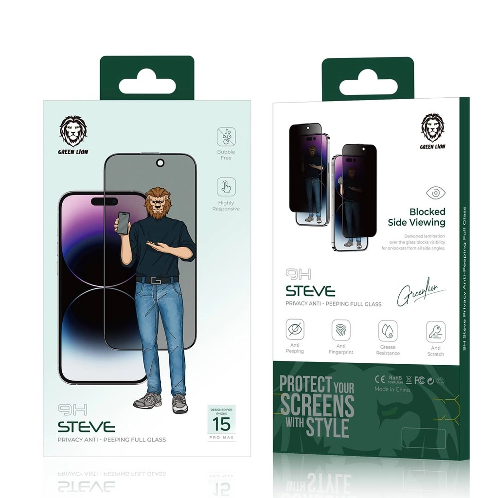 Защитное стекло Green Lion 9H Steve Privacy Protection для Iphone 16 Pro Max онлайн