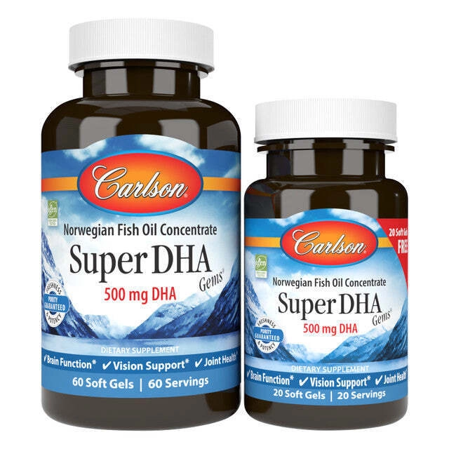 Super DHA Carlson Gems 60+20 kapsula (01554) sotib olish