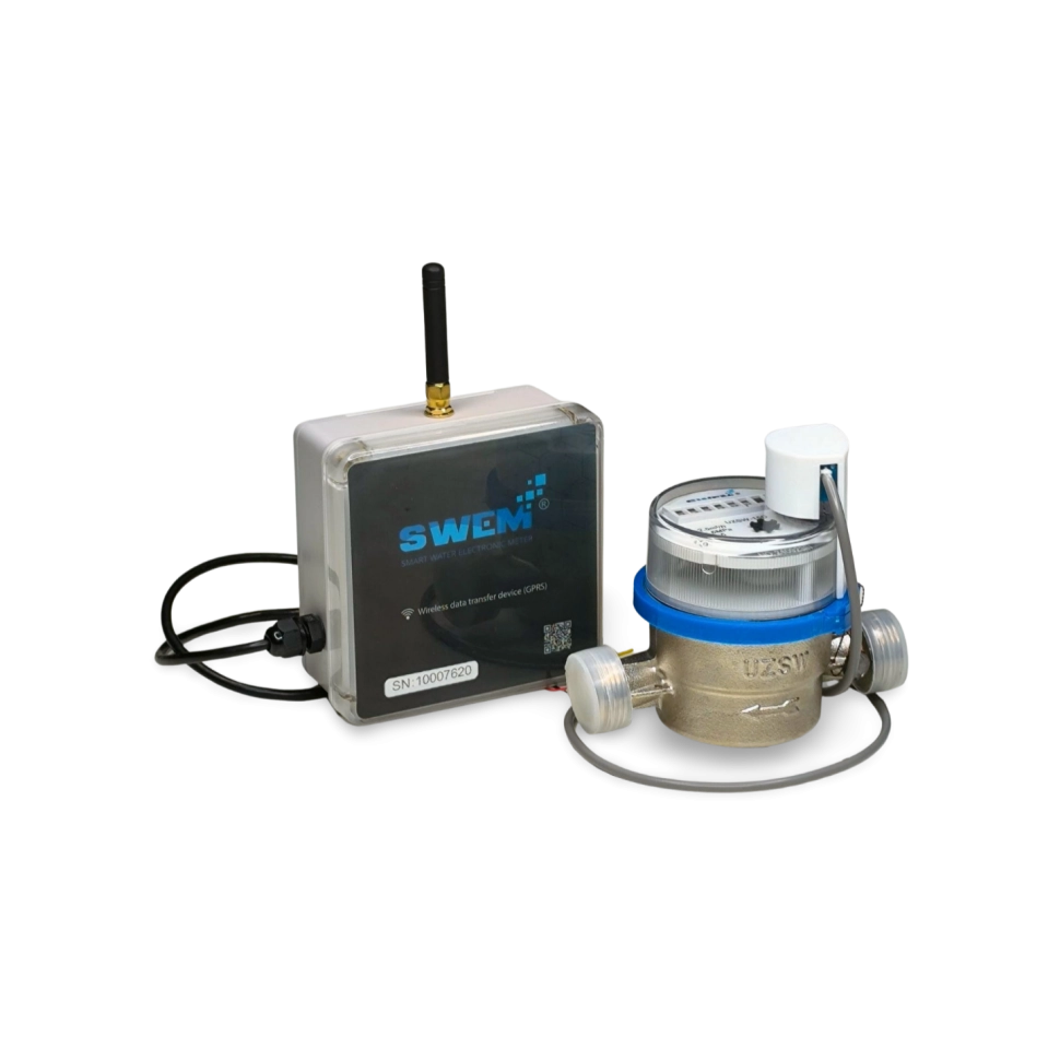 Impulsli chiqishga ega suv hisoblagichi SWEM 15 XVS, GVS (R125) modem bilan to‘plamda sotib olish