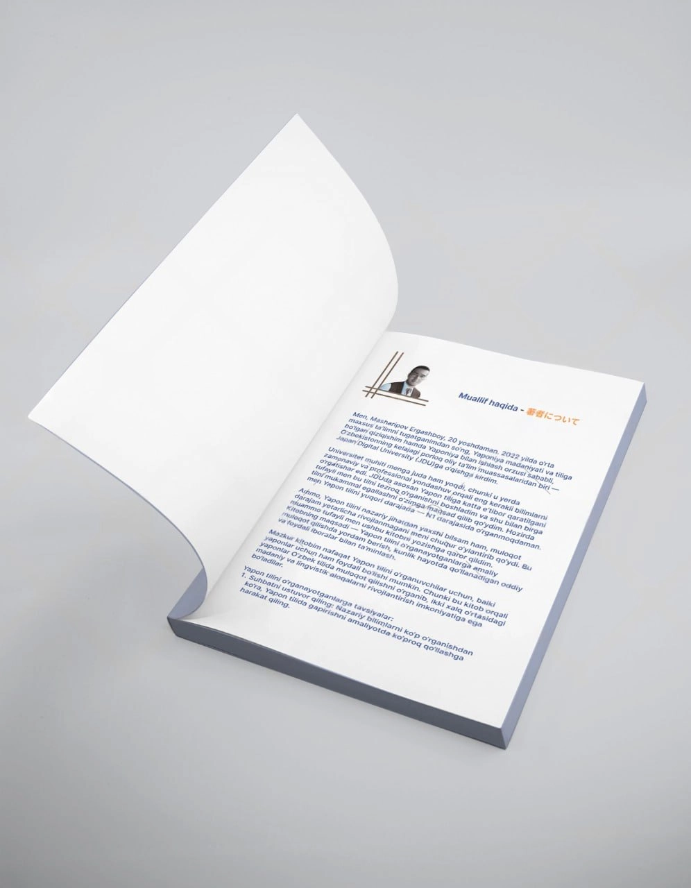 Ergashboy Masharipov: Bir kunda bir suhbat. Yapon tilida o'rganing! O'zbekistonda