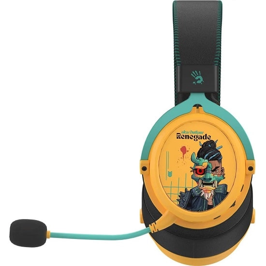 A4TECH Bloody M595 Renegade sariq o'yin quloqchinlari arzon