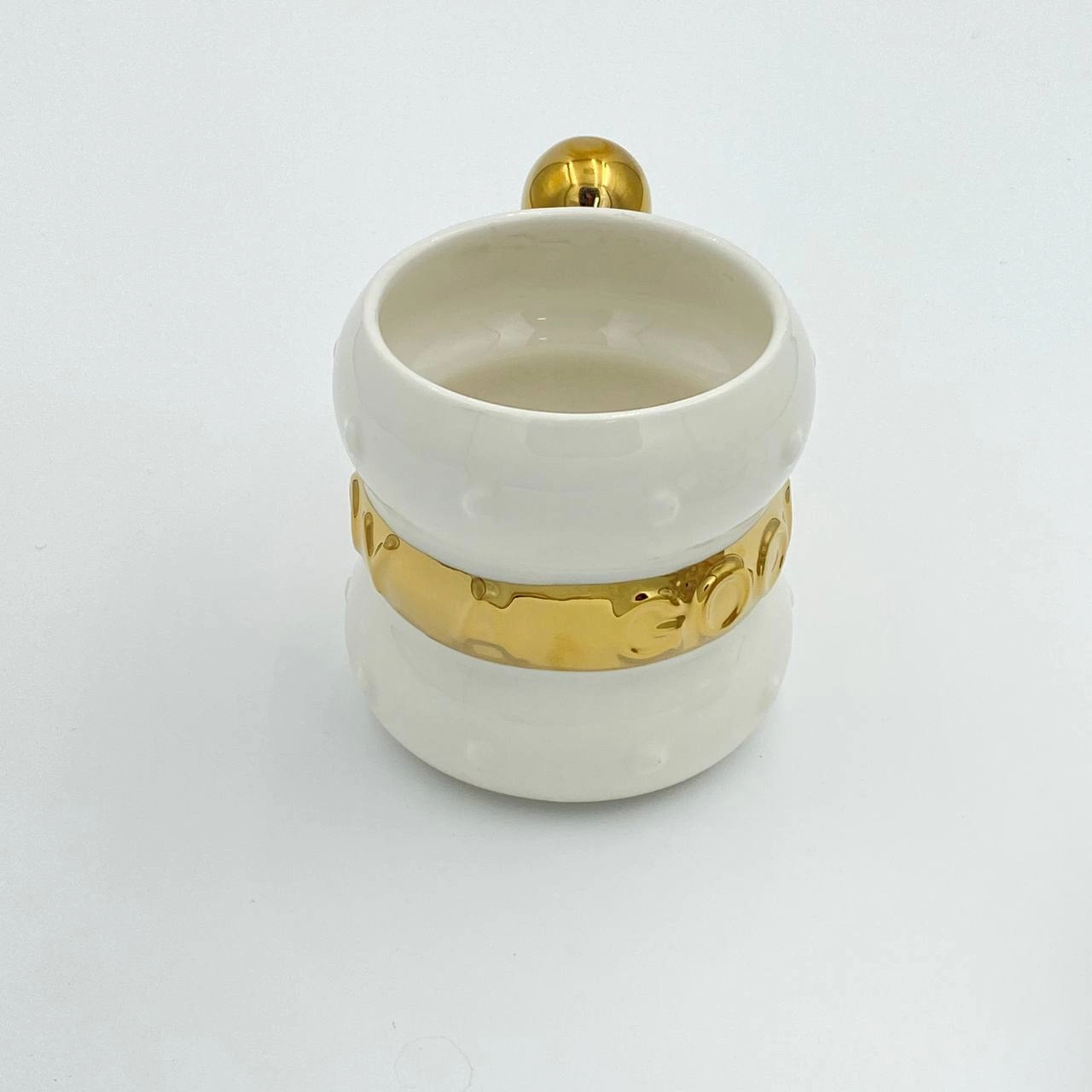 Creamics Mug 8019-B76 oq-sariq bakali - rasm №5 Creamics Mug 8019-B76 oq-sariq bakali onlayn