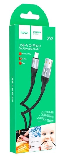 Кабель Hoco X72 USB на Micro-USB Black онлайн