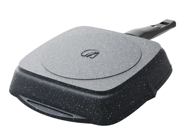 Olinmaydigan tutqichli va qopqog'i bilan kvadrat Toʻq koʻk Mechta tovasi (24sm) bo'lib to'lash