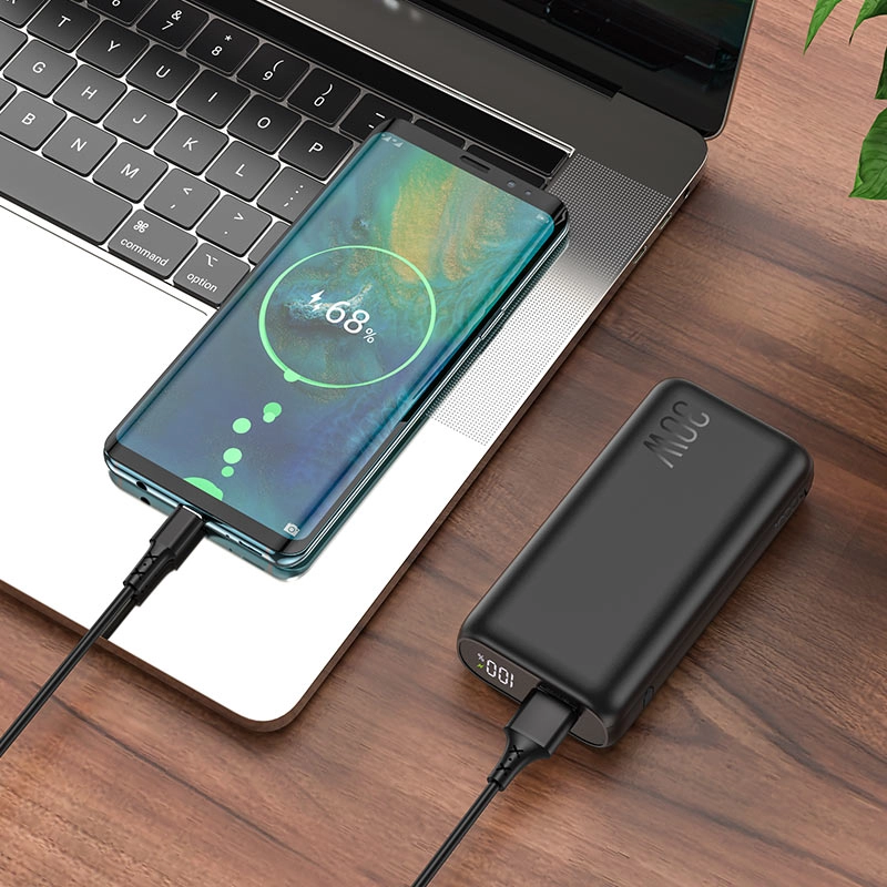 Power bank Hoco Q5 10000mAh qora tashqi akkumulyatori O'zbekistonda
