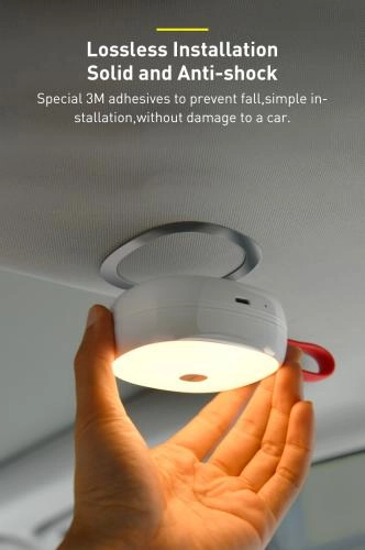 Baseus Solar In-Car Reading Lamp White avtomobil lampasi O'zbekistonda