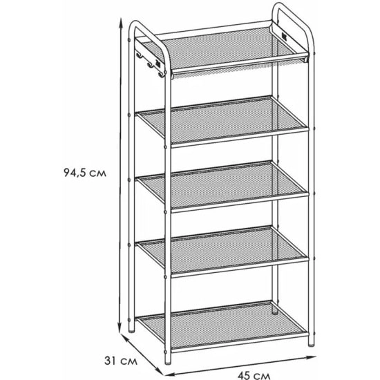 Подставка для обуви Верона 15 (VERONA 15 shoe rack) (Белый) в Узбекистане