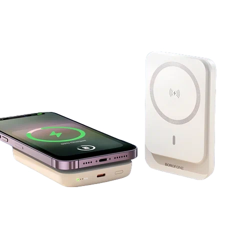 Внешний аккумулятор Powerbank с беспроводной зарядкой Borofone BJ63A 10000мАч white недорого