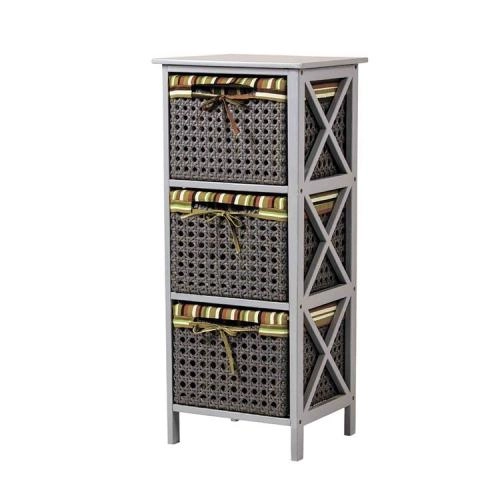 ЭТАЖЕРКА INTERO3 с тремя плетенными корзинами купить