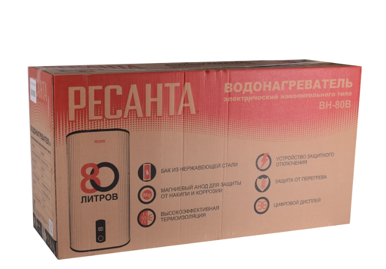 Накопительный электрический водонагреватель Ресанта ВН-80В цена