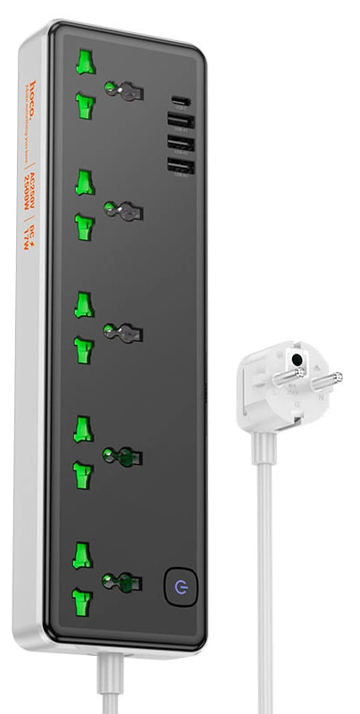 Hoco AC13A 5 sockets EU uzaytirgichi arzon