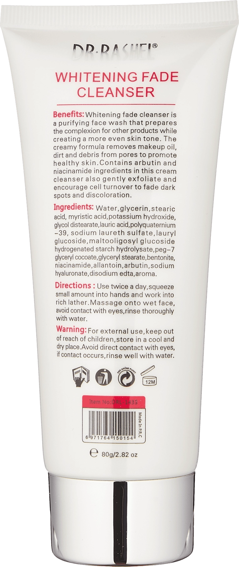 WHITENING FADE FOAM CLEANSING GEL-MOUSSE 80ML YUZ YUVISH PENKASI O'zbekistonda