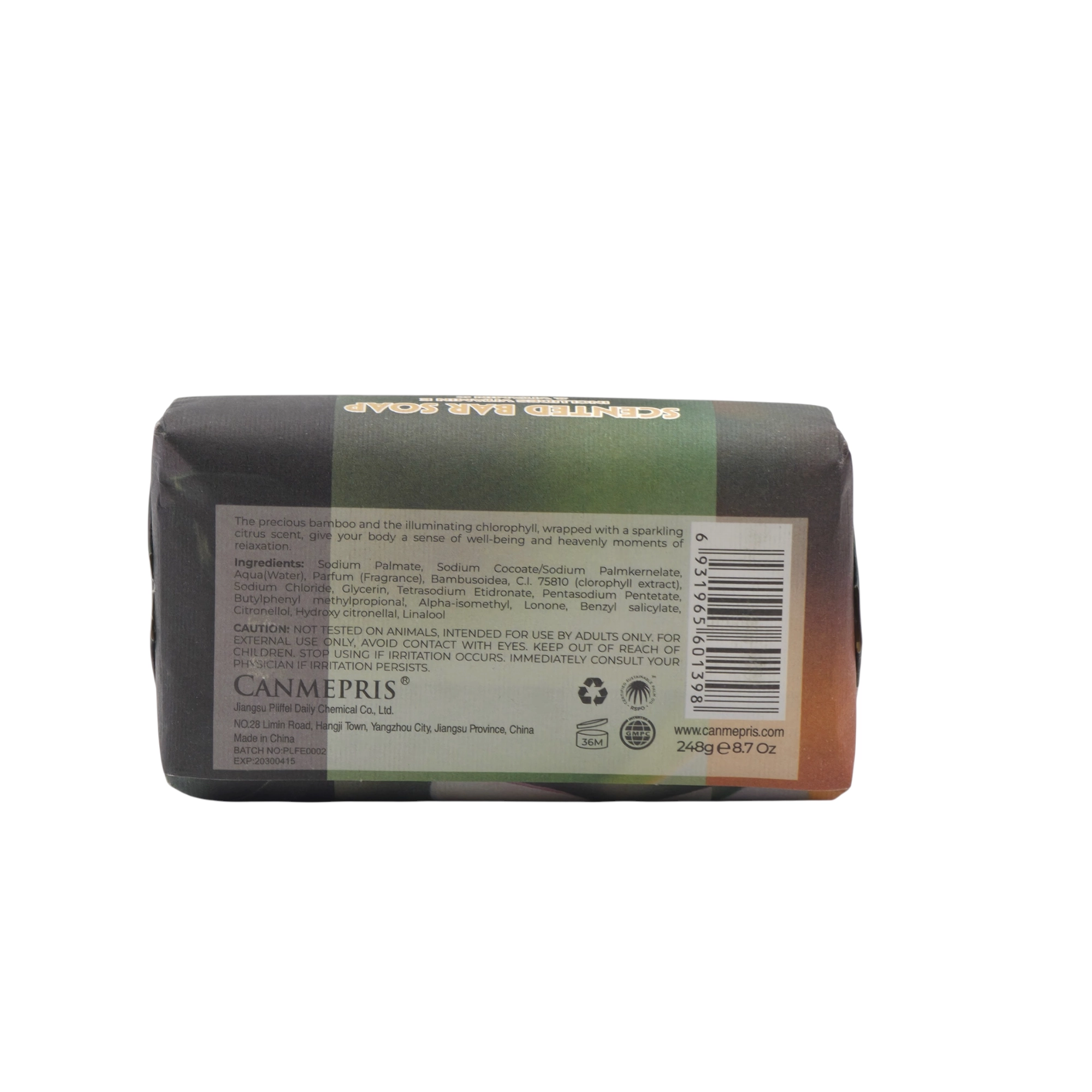 Namlovchi sovun Canmepris Scented Bar Soap Smooth E va C vitaminlari bilan. Original O'zbekistonda