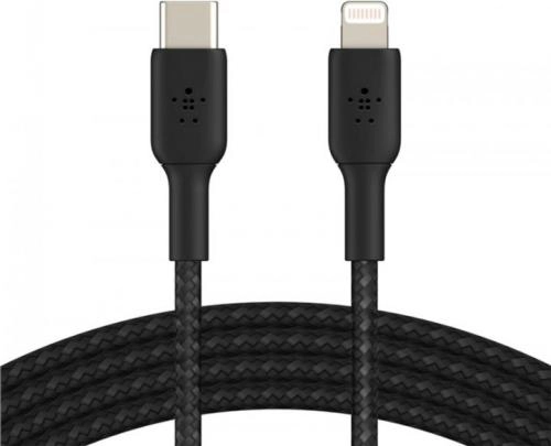 Кабель Belkin USB-С - Lightning Braided 1 м Black (CAA004BT1MBK) купить