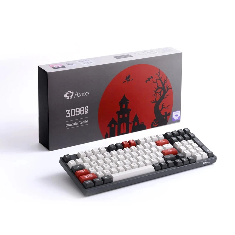 Клавиатура Akko Keyboard 3098S  RGB Dracula серебро доставка