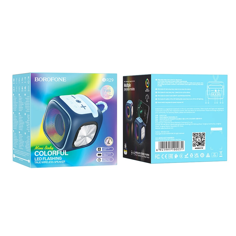 Ko'chma kalonka Borofone BR29 ko'k rangli arzon