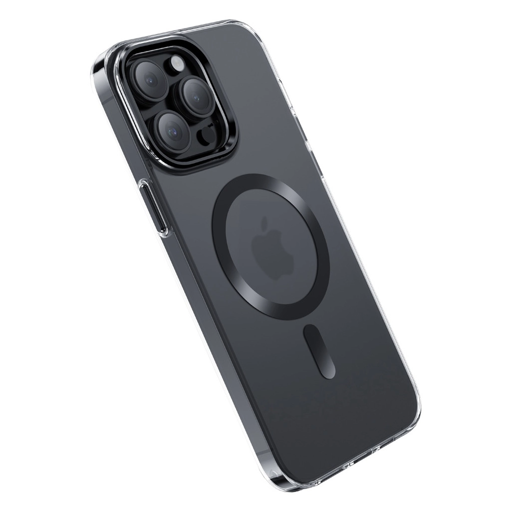 Чехол Green Lion Matte MagSafe для iPhone 15 Pro max черный - фото №3 Чехол Green Lion Matte MagSafe для iPhone 15 Pro max черный недорого
