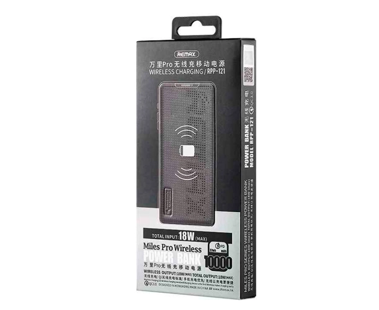 Remax RPP121 10000mAh qora tashqi akkumulyatori O'zbekistonda