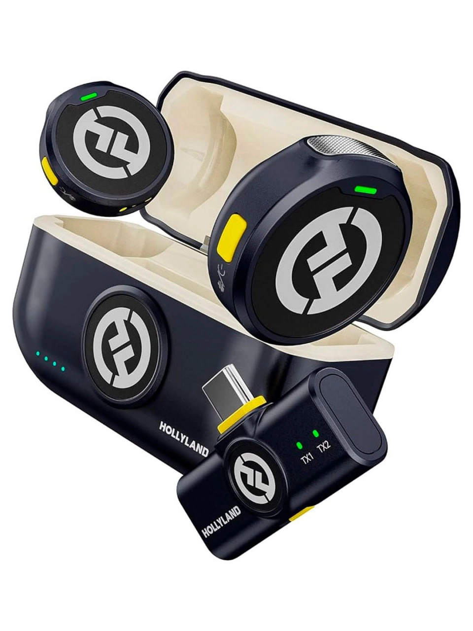 Hollyland Lark M2 Combo  Type-C ( dual mic ) simsiz mikrofon tizimi O'zbekistonda