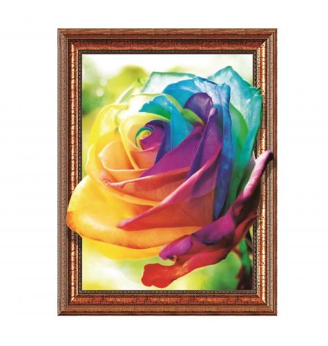 Алмазная живопись "Радужная роза" 50х40 см ZX031 купить