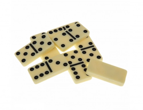 Klassik domino, oq donali, karton qutida sotib olish