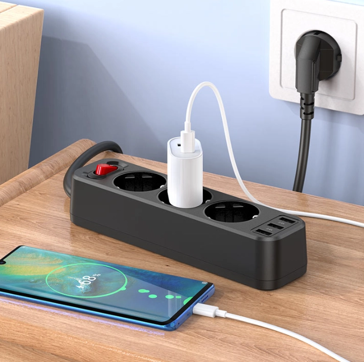 Удлинитель Hoco pilot NS2 4000w чёрный недорого