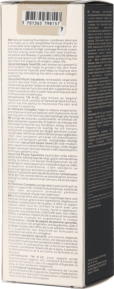 tonal krem NOTE NEW ERA SKIN PROTECTING FOUNDATION 170 (30 ml) O'zbekistonda