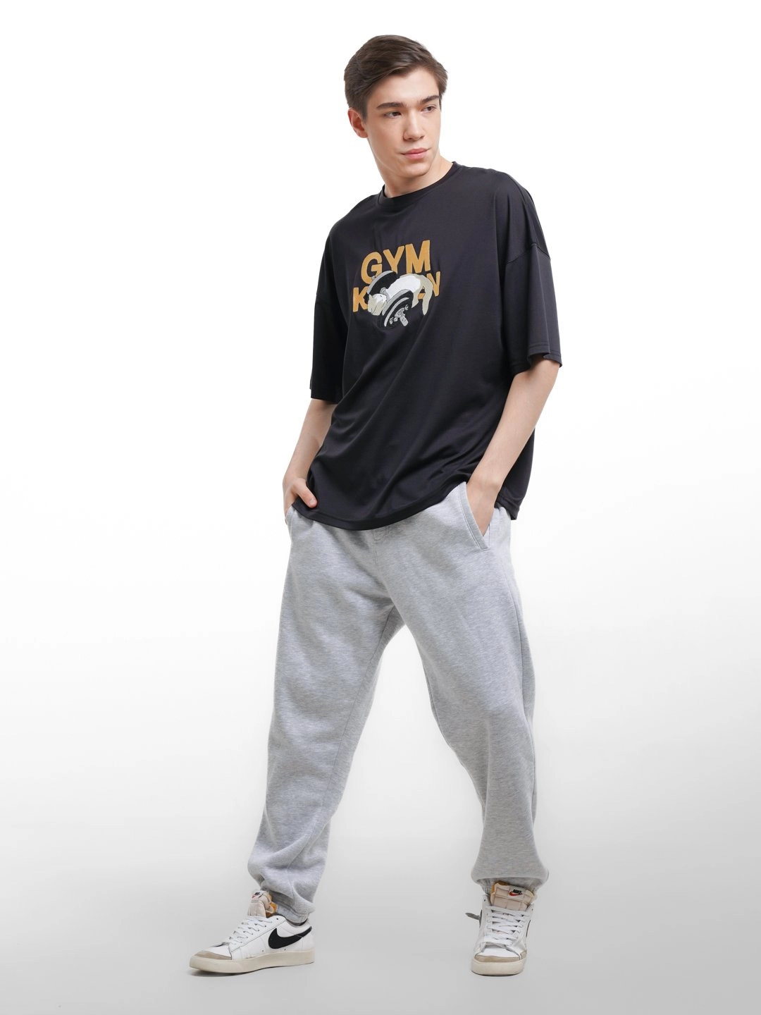 Футболка, с принтом "GYM KITTEN " S в Узбекистане