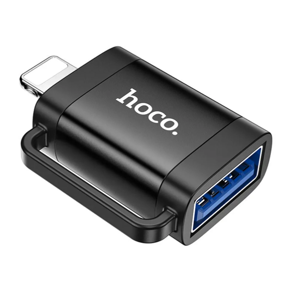 Переходник Hoco UA31A Lightning на USB-A черный купить
