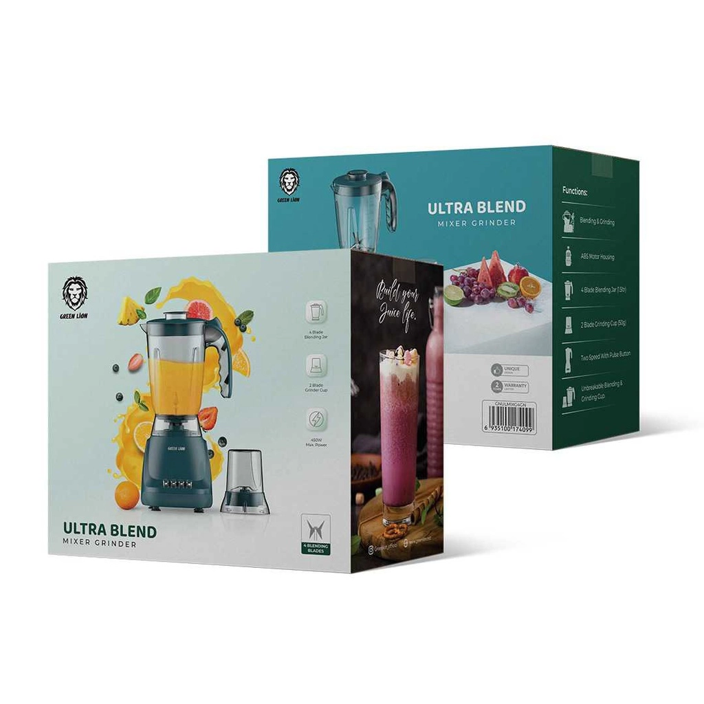 Блендер Green Lion Blend Mixer Grinder 450W 1500 мл рассрочка