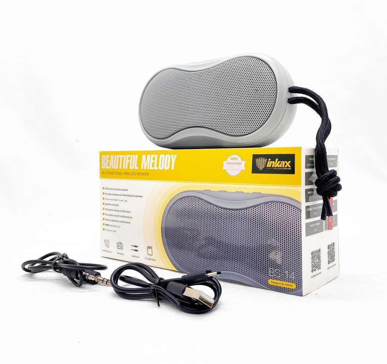 Беспроводная Bluetooth колонка Inkax BS14 серый купить