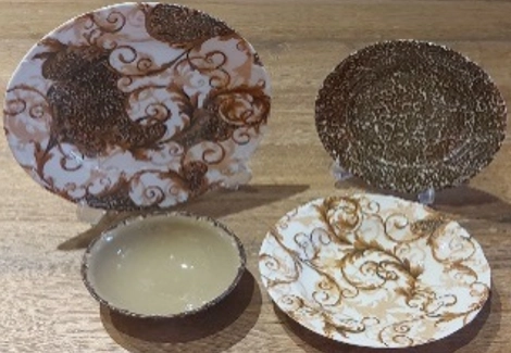 Liana stol servizi, tillarang naqshli sotib olish