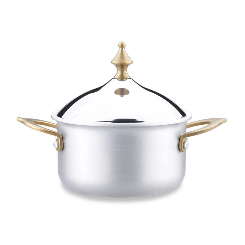 Кастрюля Korkmaz Hanedan 10 см 0.45 л , нержавеющая сталь, многослойное капсульное дно (A2972) , White в Узбекистане