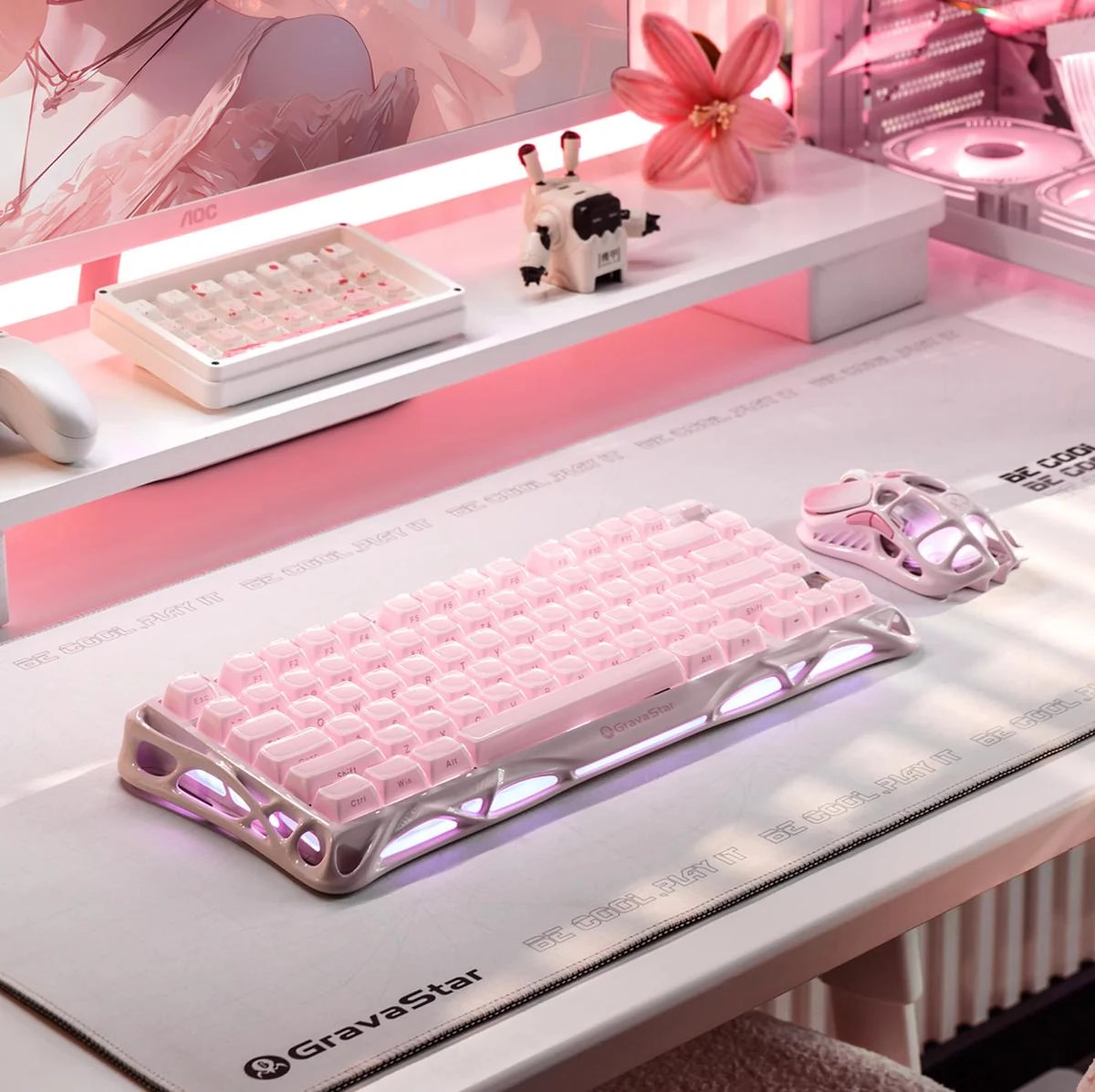 O&lsquo;yin klaviaturasi  GravaStar Mercury K1 Special Edition, Sakura Pink onlayn