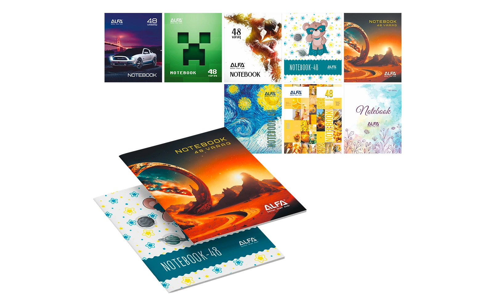 Daftar, 48 varaq, to‘g‘ri chiziqlar bilan, 1SNB005 sotib olish