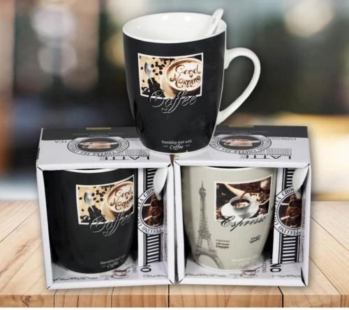 Coffe 200 ml qoshiqchali krujkasi sotib olish